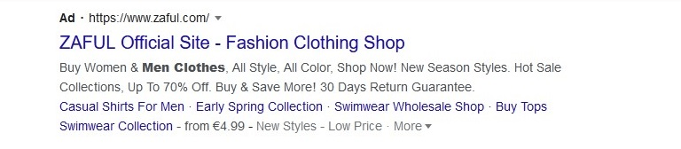 clothing ads